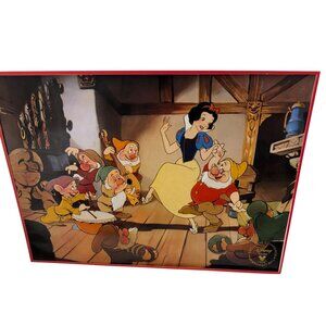 Snow White & The Seven Dwarfs Exclusive Commemorative Lithograph 1994 mat Disney
